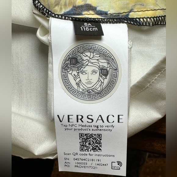 NWT Versace Boys Barocco Print Shirt - Picture 8 of 11